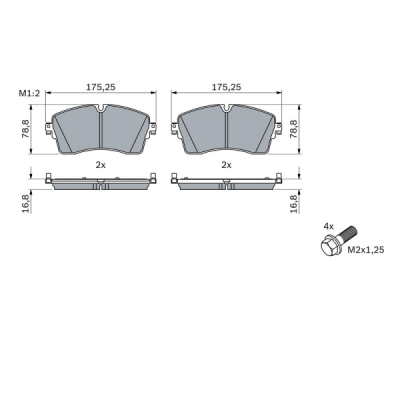 Set placute frana BOSCH 0 986 424 871