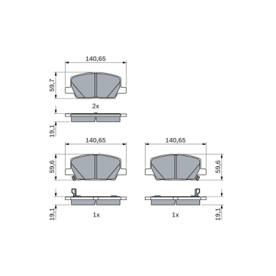 Set placute frana BOSCH 0 986 424 896