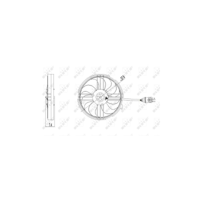 Ventilator, radiator NRF 47409
