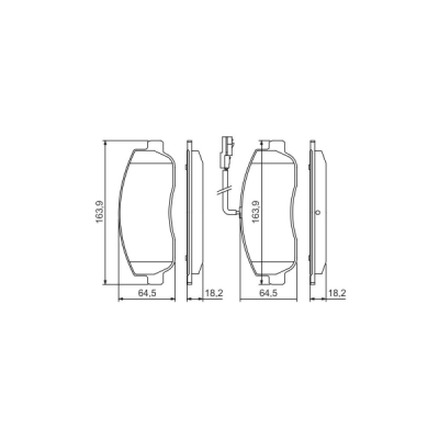 Set placute frana BOSCH 0 986 494 498