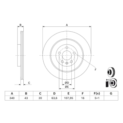 Disc frana BOSCH 0 986 479 D97