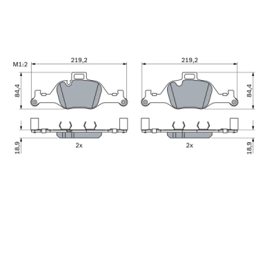 Set placute frana BOSCH 0 986 424 849