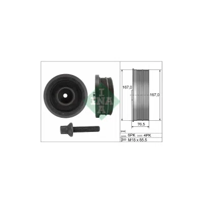 Fulie curea, arbore cotit INA 544 0082 20