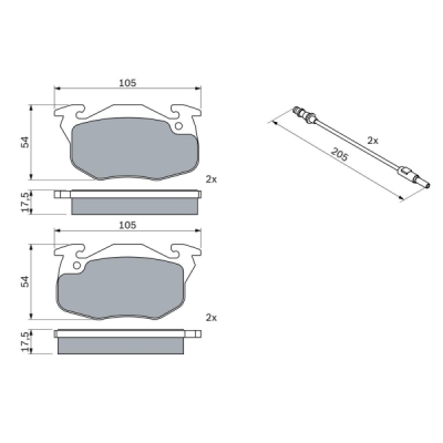 Set placute frana BOSCH 0 986 469 860
