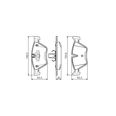 Set placute frana BOSCH 0 986 494 118