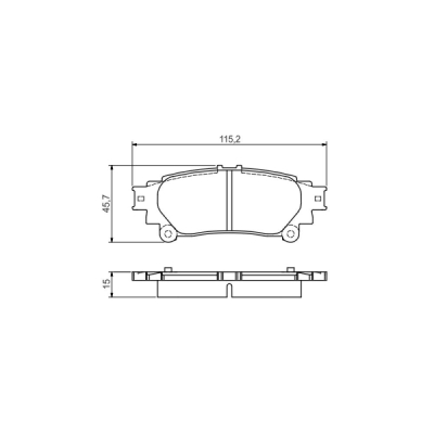 Set placute frana BOSCH 0 986 495 174