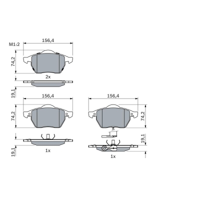 Set placute frana BOSCH 0 986 494 018