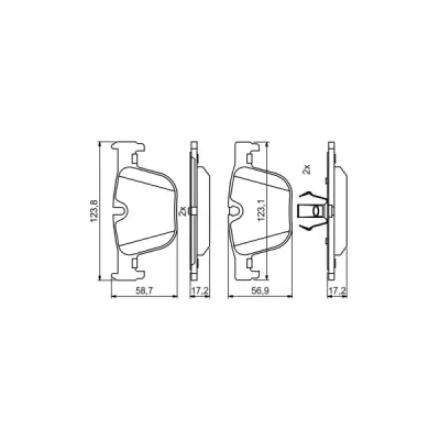 Set placute frana BOSCH 0 986 494 786