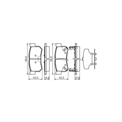 Set placute frana BOSCH 0 986 494 237