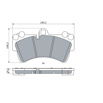 Set placute frana BOSCH 0 986 424 739