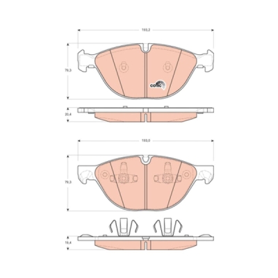 Set placute frana TRW GDB1728