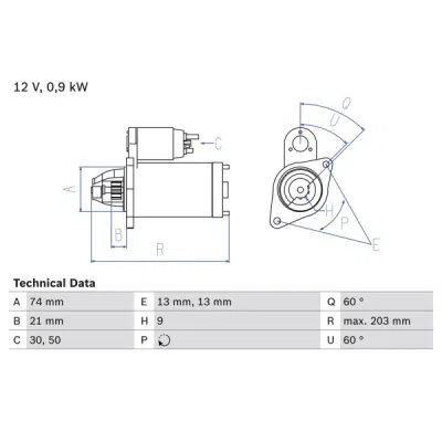 Demaror BOSCH 0 986 018 840