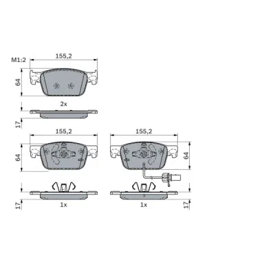 Set placute frana BOSCH 0 986 424 433