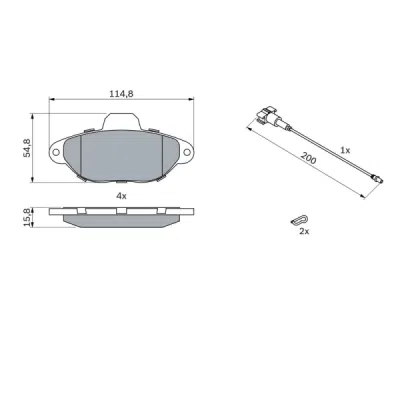 Set placute frana BOSCH 0 986 494 115