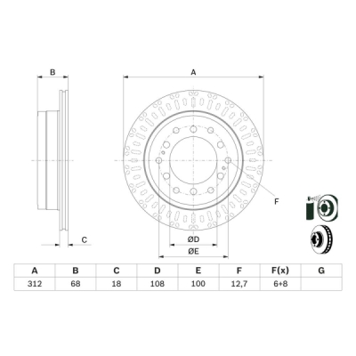 Disc frana BOSCH 0 986 479 F07