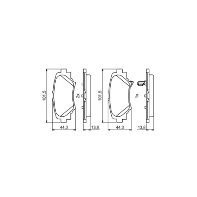 Set placute frana BOSCH 0 986 494 803