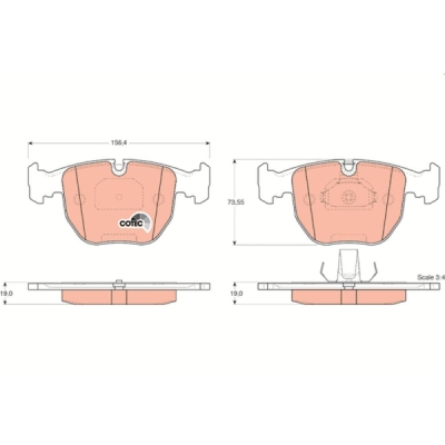 Set placute frana TRW GDB1261