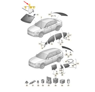 Parbriz ORIGINAL VW GROUP 3G0845011BBNVB