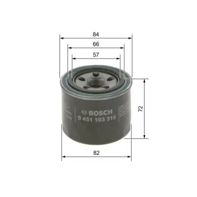 Filtru ulei BOSCH 0 451 103 316