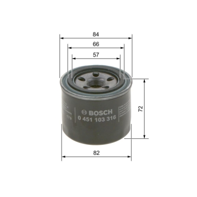 Filtru ulei BOSCH 0 451 103 316