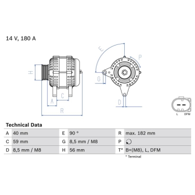 Generator / Alternator BOSCH 0 986 045 340