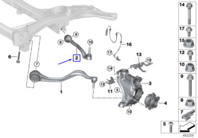 Brat, suspensie roata ORIGINAL BMW 48610-WAA01