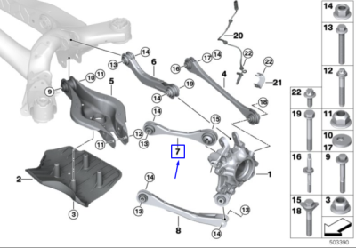 Brat, suspensie roata ORIGINAL BMW 48770-WAA02