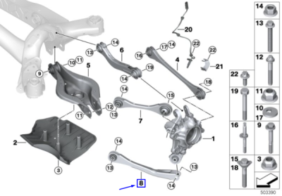 Brat, suspensie roata ORIGINAL BMW BM33306878639