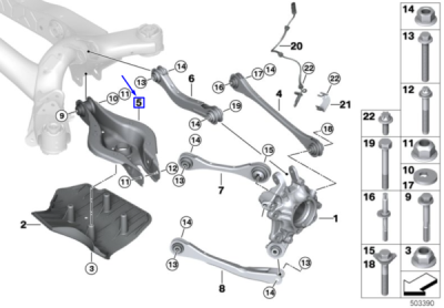 Brat, suspensie roata ORIGINAL BMW 48730WAA01