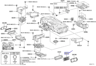 Filtru de aer, carcasă baterie acționare ORIGINAL TOYOTA G92DJ48020