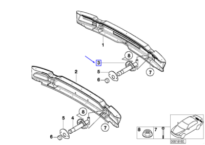 Amortizor soc bara spate dreapta ORIGINAL BMW 51127032002