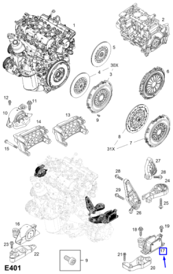 Suport, transmisie manuala ORIGINAL MOPAR 13130742