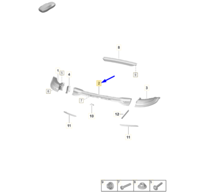 Lampa stop [pe hayon, SUA, LHD, Neagra] ORIGINAL PORSCHE 973945093BC
