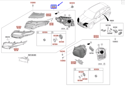 Far stanga [Led] ORIGINAL HYUNDAI 92207N7600