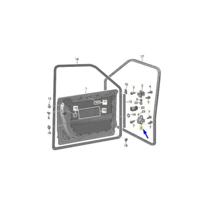 Balama usa stanga [inferioara] ORIGINAL VW GROUP 7L0831411C
