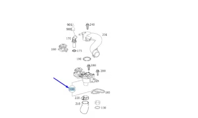 Carcasa cu termostat ORIGINAL MERCEDES A2792001000