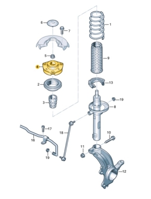 Flansa amortizor fata ORIGINAL VW GROUP 5Q0412331E