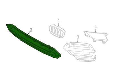 Grila centrala bara fata ORIGINAL BMW 51117418728