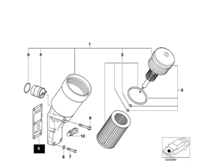 Garnitura carcasa filtru ulei ORIGINAL BMW 11421709800