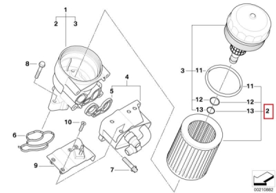 Filtru ulei ORIGINAL BMW 11427508969