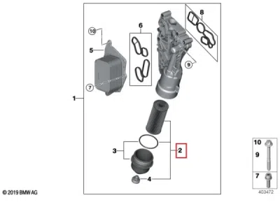Filtru ulei ORIGINAL BMW 11428570590