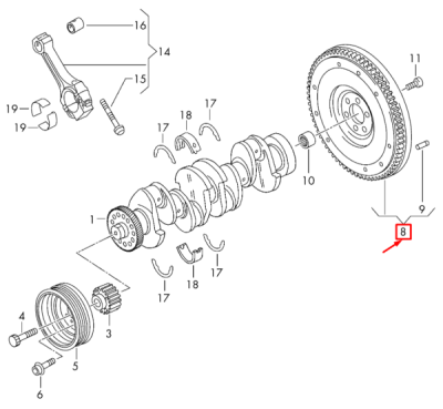Volanta ORIGINAL VW GROUP 03L105266EF