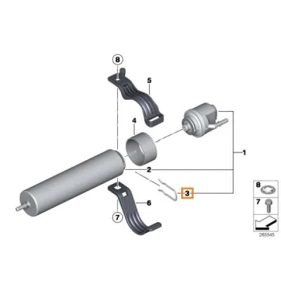 Siguranta filtru combustibil ORIGINAL BMW 13327789220