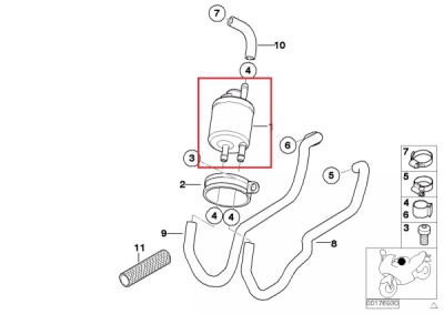 Filtru combustibil ORIGINAL BMW 13537669776