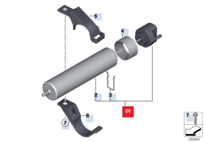 Filtru combustibil ORIGINAL BMW 13328576972