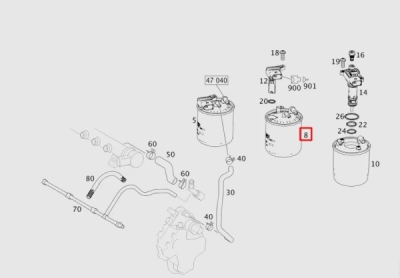 Filtru combustibil ORIGINAL MERCEDES A6420920201