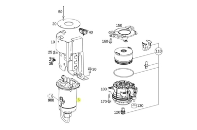 Filtru combustibil ORIGINAL MERCEDES A4474770000