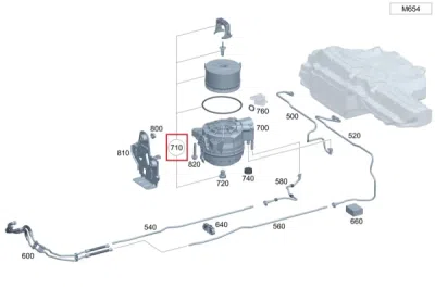 Filtru combustibil ORIGINAL MERCEDES A6540900652