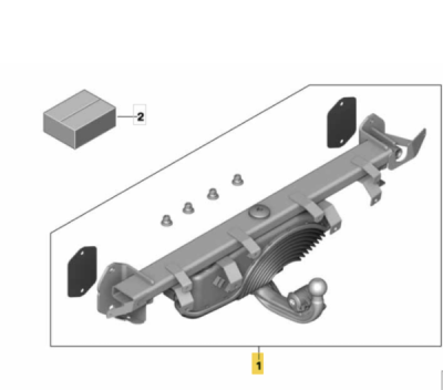 Set cârlig de remorcare electric ORIGINAL BMW 51125A318C2