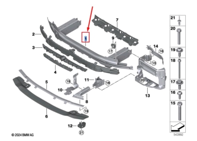 Amplificator bara fata ORIGINAL BMW 51117373406